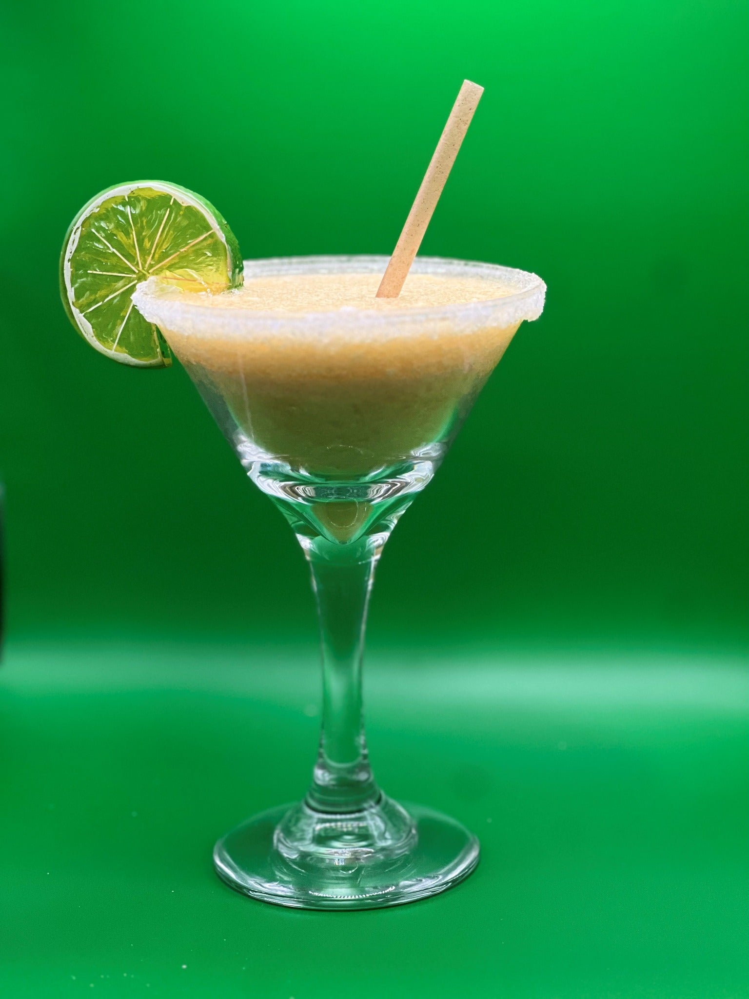 Frozen cocktail served with an Avolutions agave composite straw