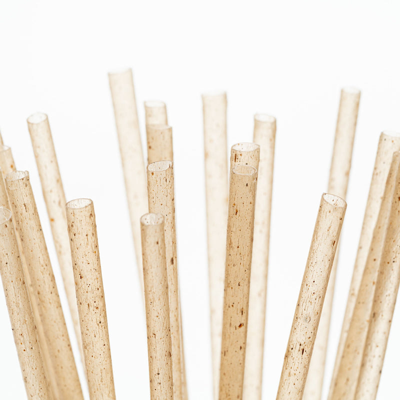 Natural agave composite straws