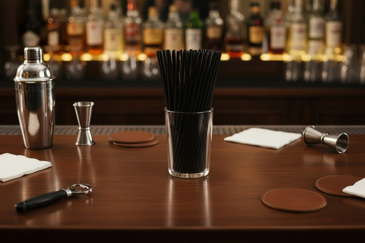 Standard 10.25 in - Black Agave - Drinking Straw