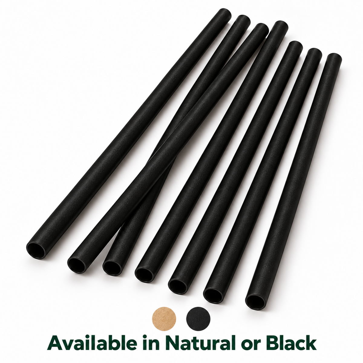 Matte black agave straws - also available in Natural