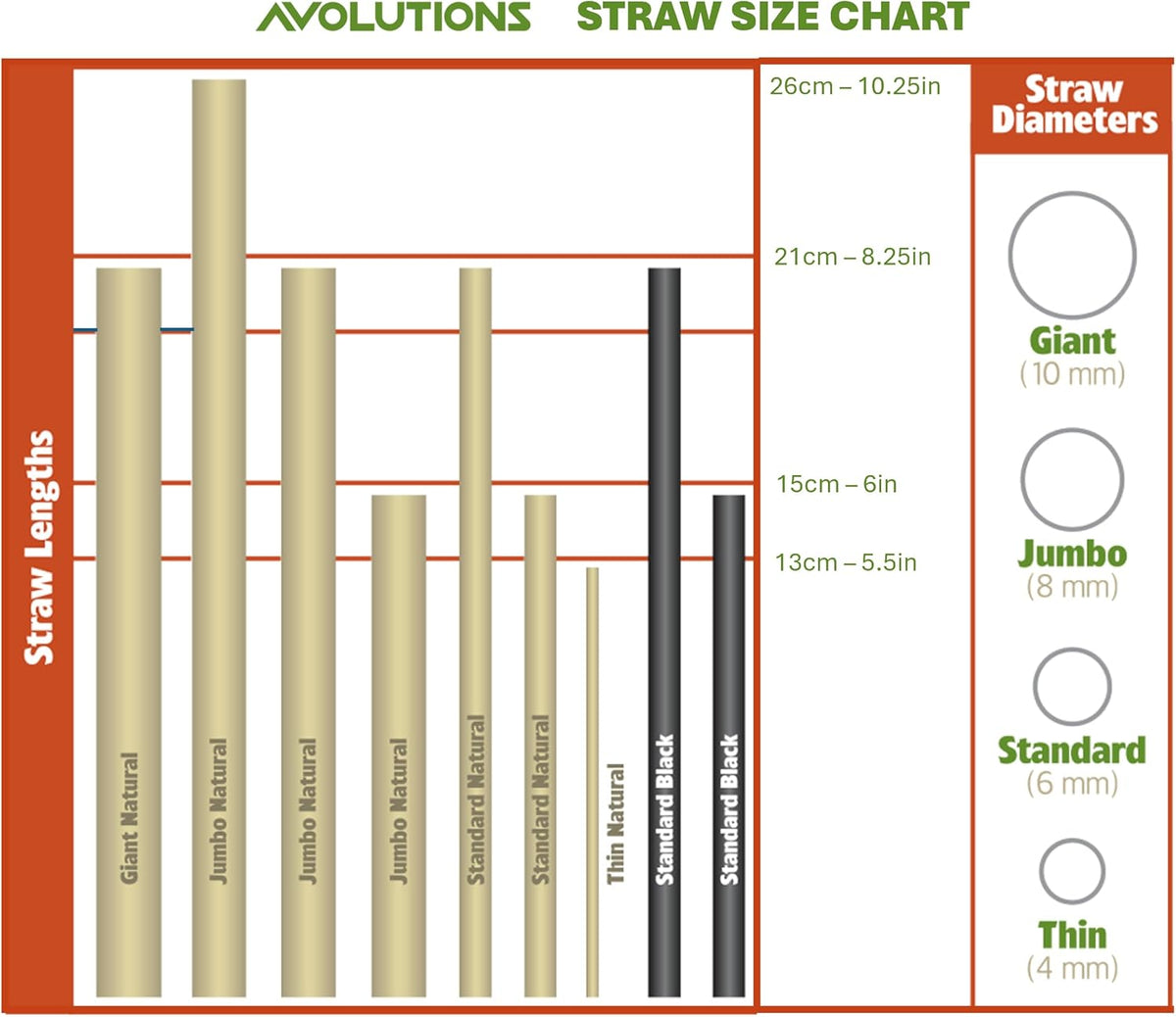 Jumbo 8.25 in - Natural Agave - Smoothie Straw