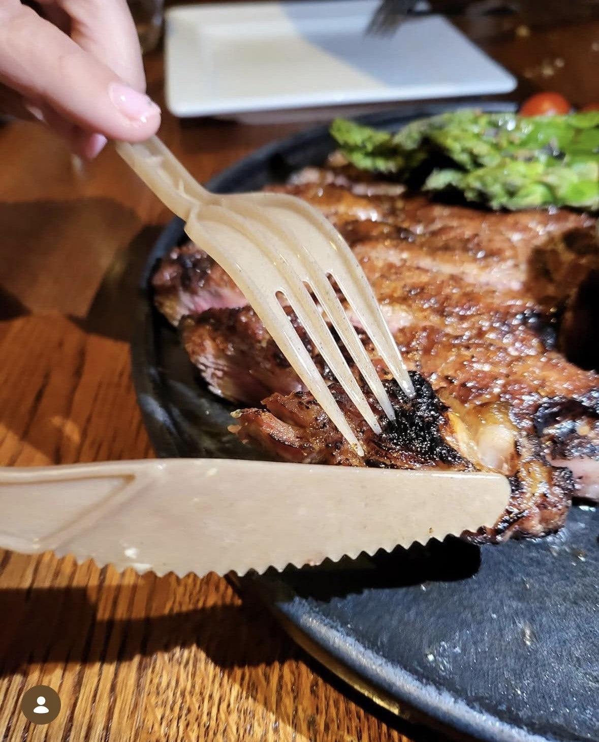 Natural Avolutions cutlery served with a prepared meal